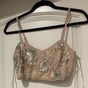 Forever 21 Cropped tank top, Applique embellishments, Small, New with tags